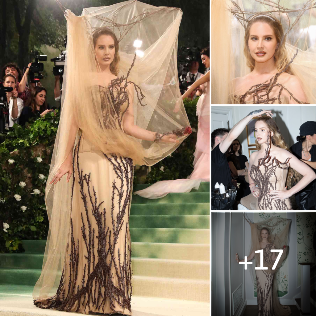 Full moments of Lana's Veil Dress at Met Gala 202 that Take 1440 hours ...